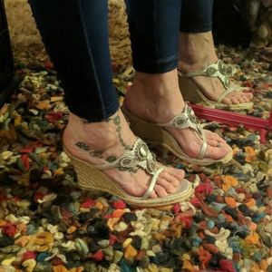 Franco sarto Rope wedge heel